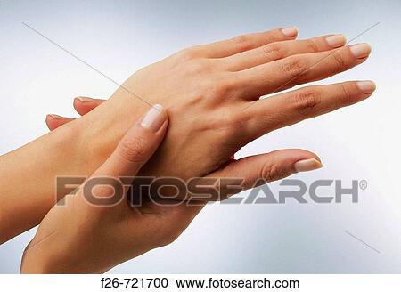 Stock Image - Hand pain. Fotosearch