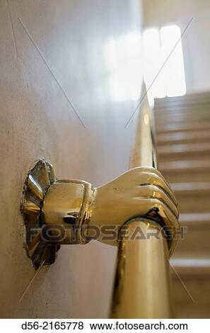 Stock Photo - hand rail in Palazzo Leoni Montanari, Vicenza, Italy.. Fotosearch