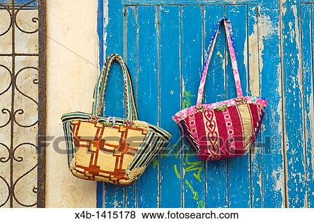Handbags Medina old town Essaouira central Morocco northern Africa View Large Photo Image Stock Photo - Handbags Medina old town Essaouira central Morocco northern Africa. Fotosearch
