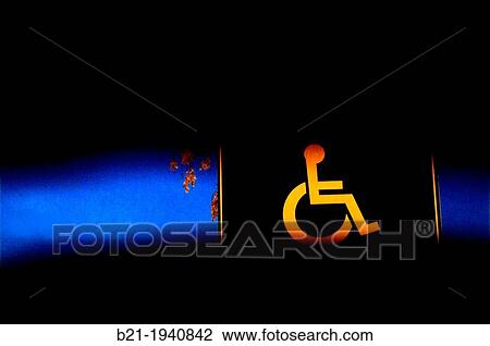 Handicapped car parking sign, France View Large Photo Image Stock Image - Handicapped car parking sign, France. Fotosearch