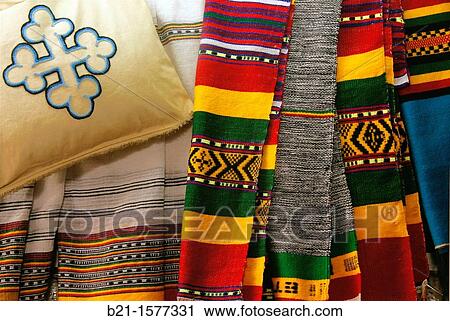 Stock Image - Handicraft at the? Mercato?, perhaps world largest openair market at Addis Ababa, Ethiopia. Fotosearch