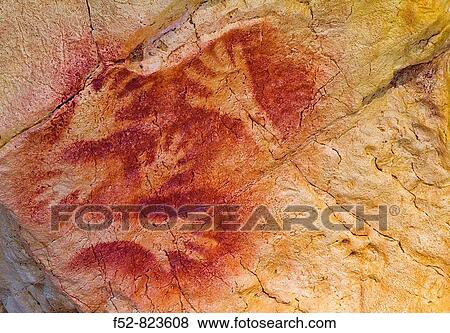 Handprints, negative image of palms in the cave of Fuente del Sal? n, Val de San Vicente, Cantabria, Spain View Large Photo Image Stock Photo - Handprints, negative image of palms in the cave of Fuente del Sal? n, Val de San Vicente, Cantabria, Spain. Fotosearch