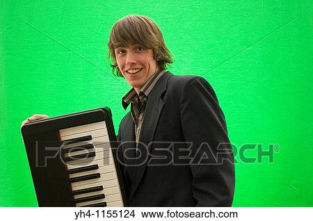 Picture - Handsome Musician. Fotosearch