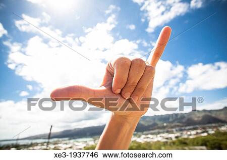 Stock Photograph - Hang Loose in Oahu, Hawaii.. Fotosearch