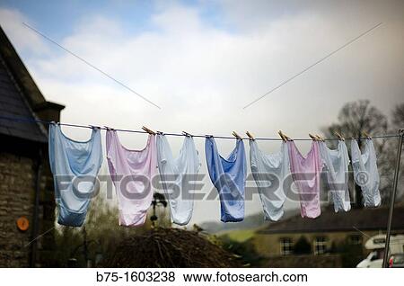 hanging clothes, underwear View Large Photo Image Stock Photo - hanging clothes, underwear. Fotosearch