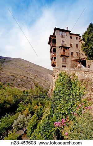 Hanging houses, Cuenca. Castilla-La Mancha, Spain View Large Photo Image Stock Photo - Hanging houses, Cuenca. Castilla-La Mancha, Spain. Fotosearch