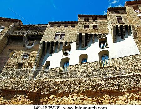 hanging houses in Tarazona Aragon View Large Photo Image Stock Photo - hanging houses in Tarazona Aragon. Fotosearch