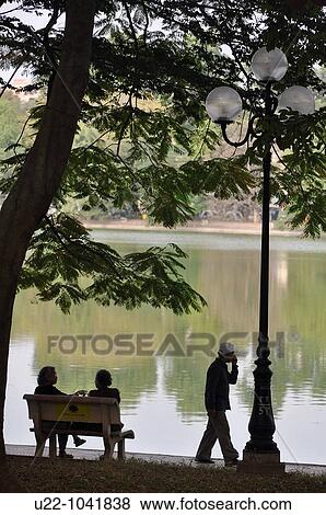 Hanoi (Vietnam): the Hoan Kiem Lake View Large Photo Image Stock Photo - Hanoi (Vietnam): the Hoan Kiem Lake. Fotosearch