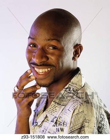 Stock Photo - Happy Afro-American man. Fotosearch
