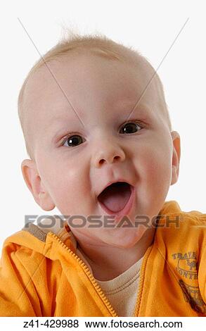 Happy baby portrait View Large Photo Image Stock Photo - Happy baby portrait. Fotosearch