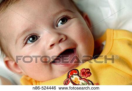 Stock Photograph - Happy baby. Fotosearch