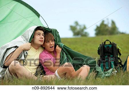 Happy Couple Camping View Large Photo Image Picture - Happy Couple Camping. Fotosearch