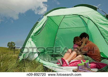 Happy Couple Camping View Large Photo Image Stock Image - Happy Couple Camping. Fotosearch