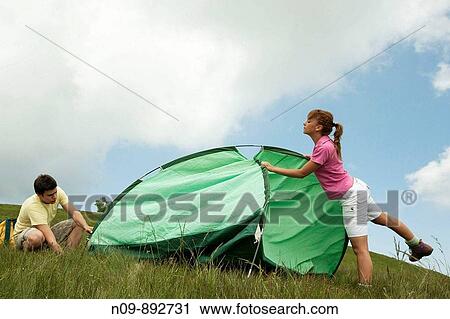 Happy Couple Camping View Large Photo Image Stock Image - Happy Couple Camping. Fotosearch