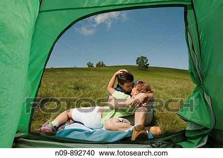 Happy Couple Camping View Large Photo Image Stock Image - Happy Couple Camping. Fotosearch