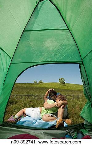 Happy Couple Camping View Large Photo Image Stock Image - Happy Couple Camping. Fotosearch