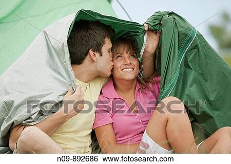 Happy Couple Camping View Large Photo Image Stock Photograph - Happy Couple Camping. Fotosearch
