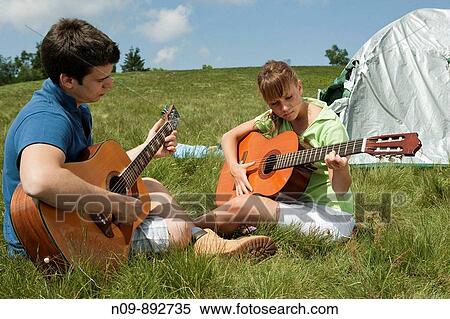 Happy Couple Camping View Large Photo Image Stock Photography - Happy Couple Camping. Fotosearch
