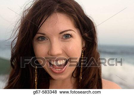 Happy girl Ella at beach in Southern California, USA View Large Photo Image Stock Photo - Happy girl Ella at beach in Southern California, USA. Fotosearch