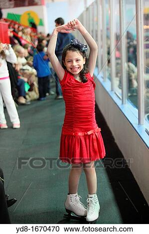 Happy girl in a presentation in Ice Skating, Miami, Florida, USA View Large Photo Image Stock Image - Happy girl in a presentation in Ice Skating, Miami, Florida, USA. Fotosearch