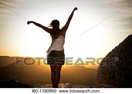 Happy girl in Marvao, Portugal View Large Photo Image Stock Image - Happy girl in Marvao, Portugal. Fotosearch