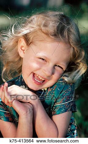 Happy little girl View Large Photo Image Picture - Happy little girl. Fotosearch