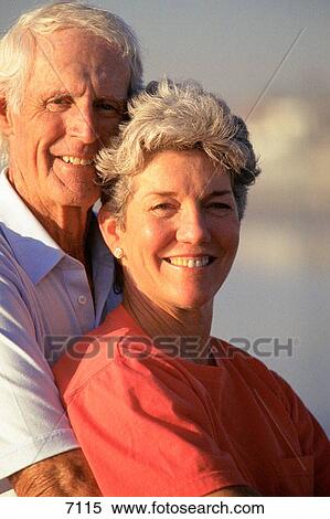 Stock Photography - Happy senior couple outdoors. Fotosearch