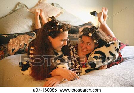 Stock Photography - Happy teen girls. Fotosearch
