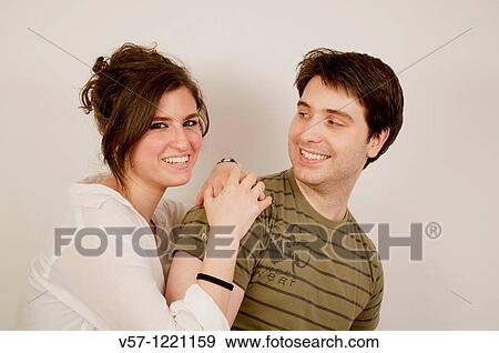 Happy young couple View Large Photo Image Stock Photo - Happy young couple. Fotosearch