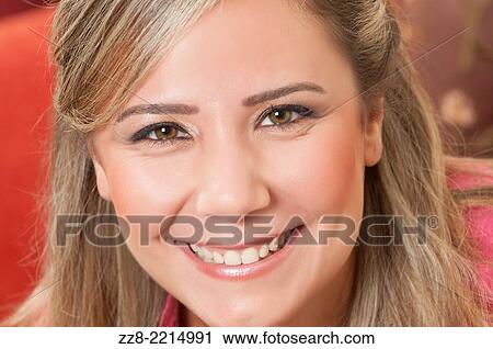 Happy young woman smiling. View Large Photo Image Stock Image - Happy young woman smiling.. Fotosearch
