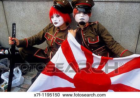 Harajuku bridge Cosplayers Teenage dressed in a provocative way Tokyo city, Japan, Asia View Large Photo Image Stock Image - Harajuku bridge Cosplayers Teenage dressed in a provocative way Tokyo city, Japan, Asia. Fotosearch