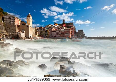 Harbour in Vernazza, Cinque Terre, UNESCO World Heritage Site, Liguria, Italy, Europe View Large Photo Image Stock Photography - Harbour in Vernazza, Cinque Terre, UNESCO World Heritage Site, Liguria, Italy, Europe. Fotosearch