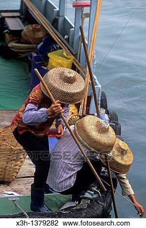 Stock Image - harbour of Chung Chau island, Islands District, New Territories, Hong-Kong, People's Republic of China, Asia. Fotosearch