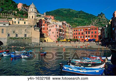 Harbour of Vernazza View Large Photo Image Stock Photo - Harbour of Vernazza. Fotosearch