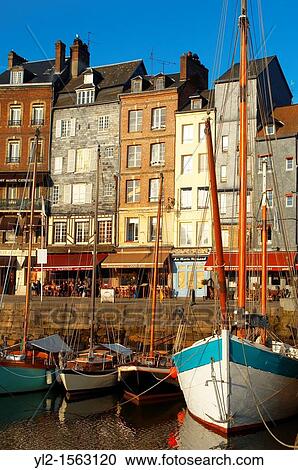 harbour scene with yaughts and harbour restaurants Honfleur, Normandy, France View Large Photo Image Stock Image - harbour scene with yaughts and harbour restaurants Honfleur, Normandy, France. Fotosearch
