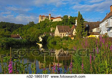 Harburg, Swabia, Harburg castle, Woernitz river, Romantic Road, Romantische Strasse, Bavaria, Germany, Europe View Large Photo Image Stock Photo - Harburg, Swabia, Harburg castle, Woernitz river, Romantic Road, Romantische Strasse, Bavaria, Germany, Europe. Fotosearch