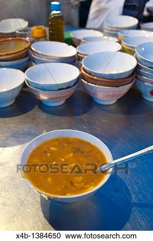 Harira lentil and tomato soup at stalls of Djemaa al-Fna square Medina old town Marrakesh central Morocco Africa View Large Photo Image Stock Image - Harira lentil and tomato soup at stalls of Djemaa al-Fna square Medina old town Marrakesh central Morocco Africa. Fotosearch