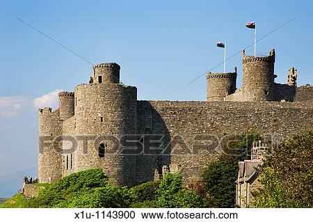 Harlech Castle Snowdonia Wales View Large Photo Image Stock Image - Harlech Castle Snowdonia Wales. Fotosearch