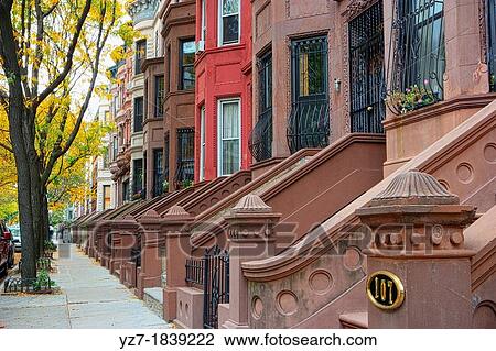 Harlem Row Houses in Autumn, New York City, New York, USA View Large Photo Image Stock Image - Harlem Row Houses in Autumn, New York City, New York, USA. Fotosearch
