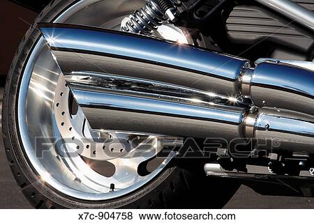 Stock Photo - harley davidson motorcycle close up details. Fotosearch
