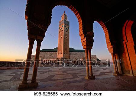 Hassan II Mosque. Casablanca (Dar el Be? da). Morocco View Large Photo Image Stock Photography - Hassan II Mosque. Casablanca (Dar el Be? da). Morocco. Fotosearch