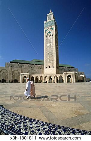 Stock Image - Hassan II Mosque, Casablanca, Morocco, North Africa. Fotosearch