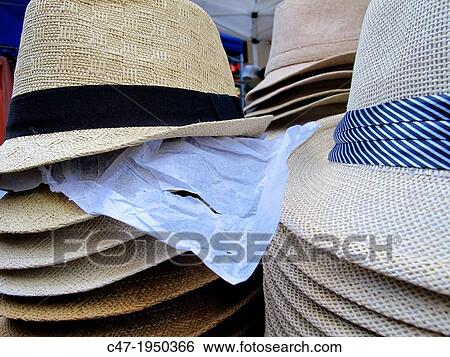 Hats on Sunday street market, Midtown Manhattan, New York City, USA View Large Photo Image Stock Photograph - Hats on Sunday street market, Midtown Manhattan, New York City, USA. Fotosearch