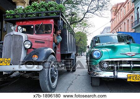 Havana Cuba Habana Vieja / Old Havana Vintage truck loaded with plantains View Large Photo Image Stock Image - Havana Cuba Habana Vieja / Old Havana Vintage truck loaded with plantains. Fotosearch