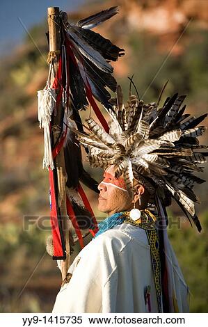 Stock Photography - Havasupai medicine man - Sedona, Arizona. Fotosearch