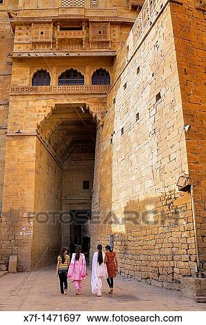 Hawa gate, Jaisalmer Fort, Jaisalmer, Rajasthan, India View Large Photo Image Stock Photo - Hawa gate, Jaisalmer Fort, Jaisalmer, Rajasthan, India. Fotosearch