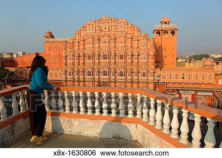 Stock Photograph - Hawa Mahal, also knows as the Palace of Winds, Jaipur, India. Fotosearch