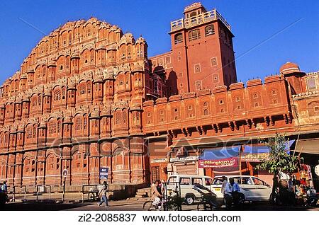 Stock Photo - Hawa Mahal, or Palace of the Winds, Jaipur, Rajasthan state, India. Fotosearch