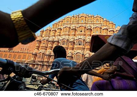 Stock Photo - Hawa Mahal (Palace of Winds). Jaipur. Rajasthan, India. Fotosearch