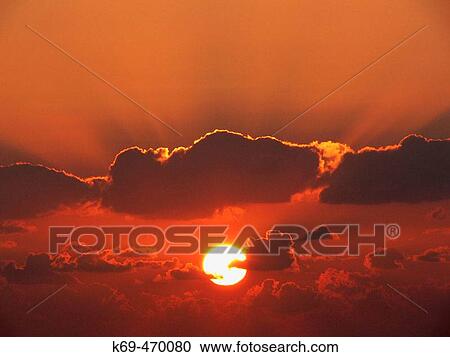 Hawaiian Sunset. View Large Photo Image Stock Image - Hawaiian Sunset.. Fotosearch